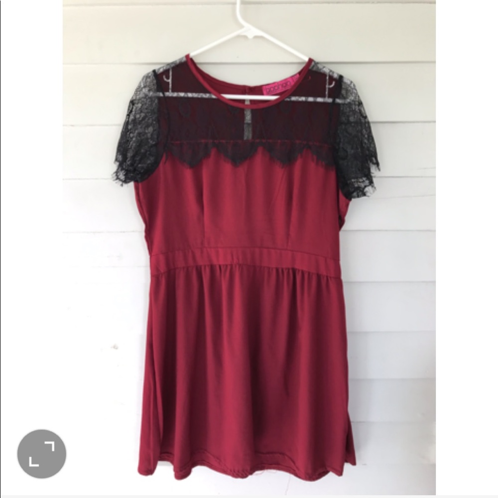 Boohoo Lace Insert Dress